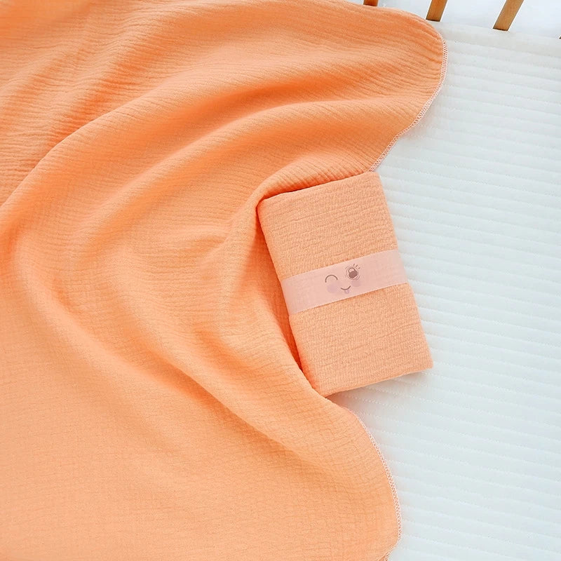 Adorable Cotton Muslin Baby Swaddle Blanket - Soft, Breathable, and Perfect for Newborns!