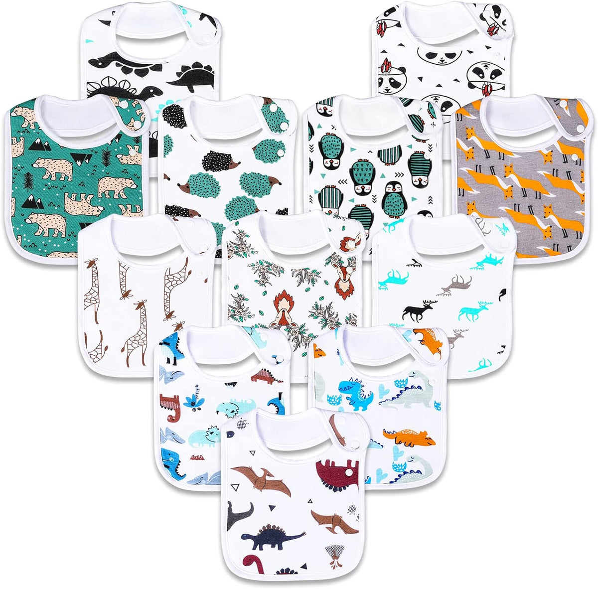 Stylish & Soft Cotton Bandana Bibs Set for Newborns - Unisex, Absorbent, Perfect for Boys & Girls (3-36 Months)