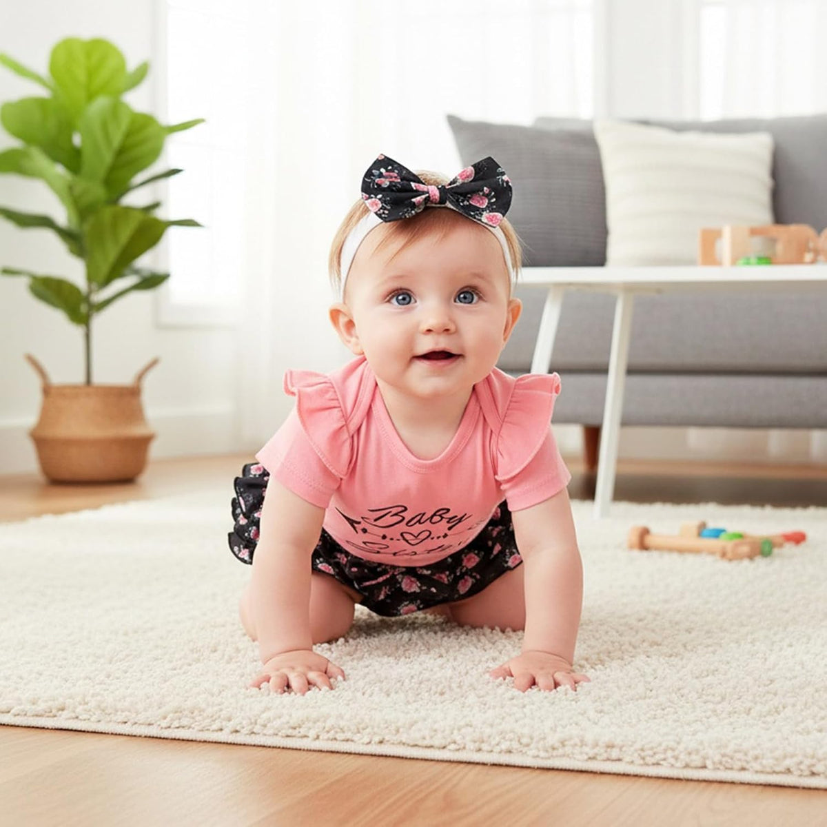 Adorable Summer Romper Set for Baby Girls - Stylish Shorts Outfits for Newborns to 24 Months