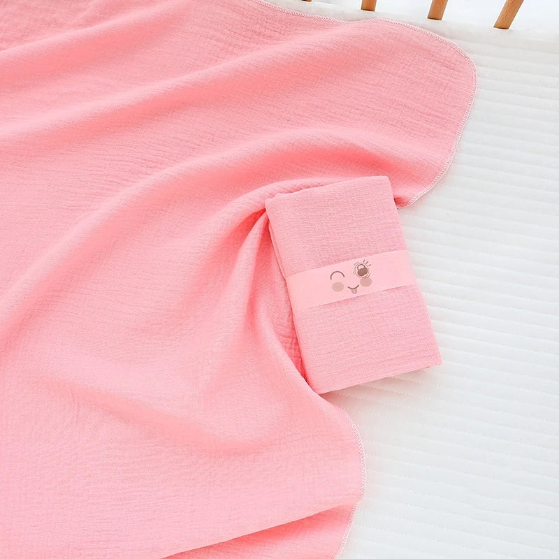 Adorable Cotton Muslin Baby Swaddle Blanket - Soft, Breathable, and Perfect for Newborns!