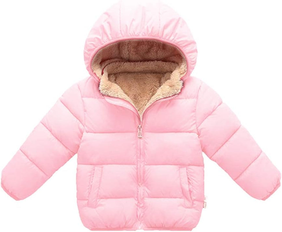 Hooded puffer winter coat, view 7