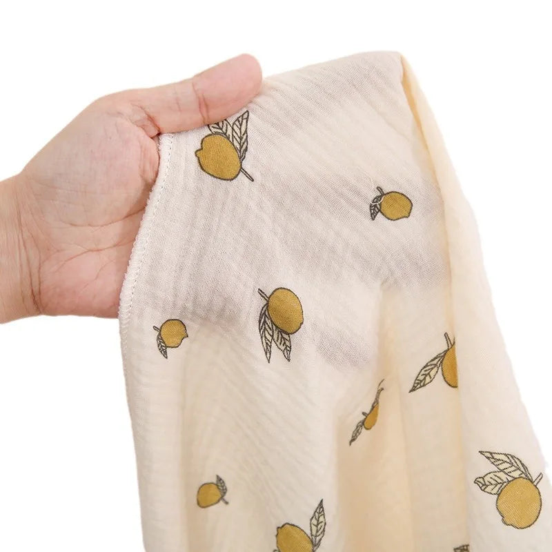 Adorable Cotton Muslin Baby Swaddle Blanket - Soft, Breathable, and Perfect for Newborns!