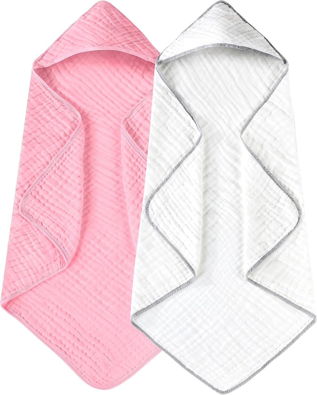 Muslin hooded baby towels, 2-pack, view 17