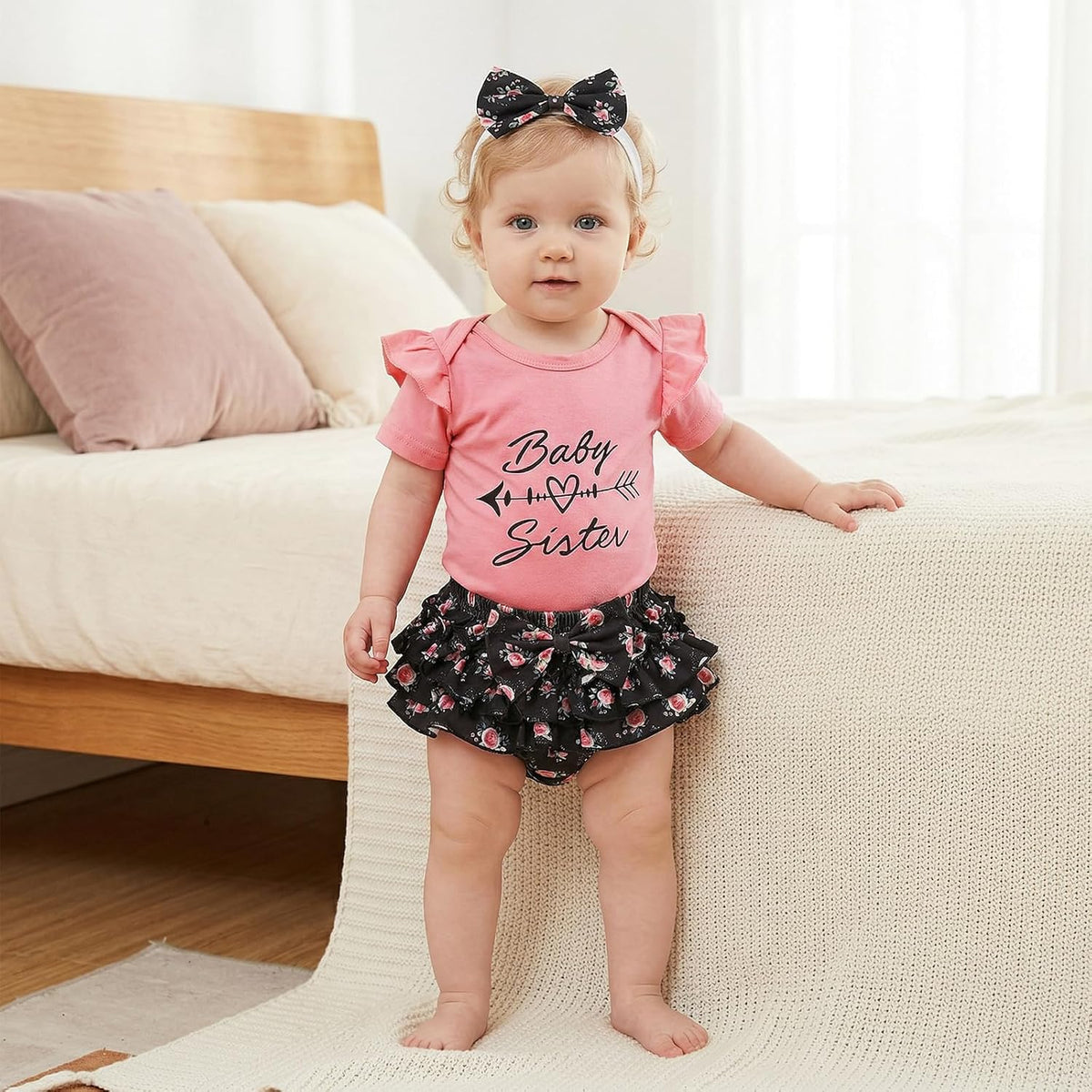 Adorable Summer Romper Set for Baby Girls - Stylish Shorts Outfits for Newborns to 24 Months
