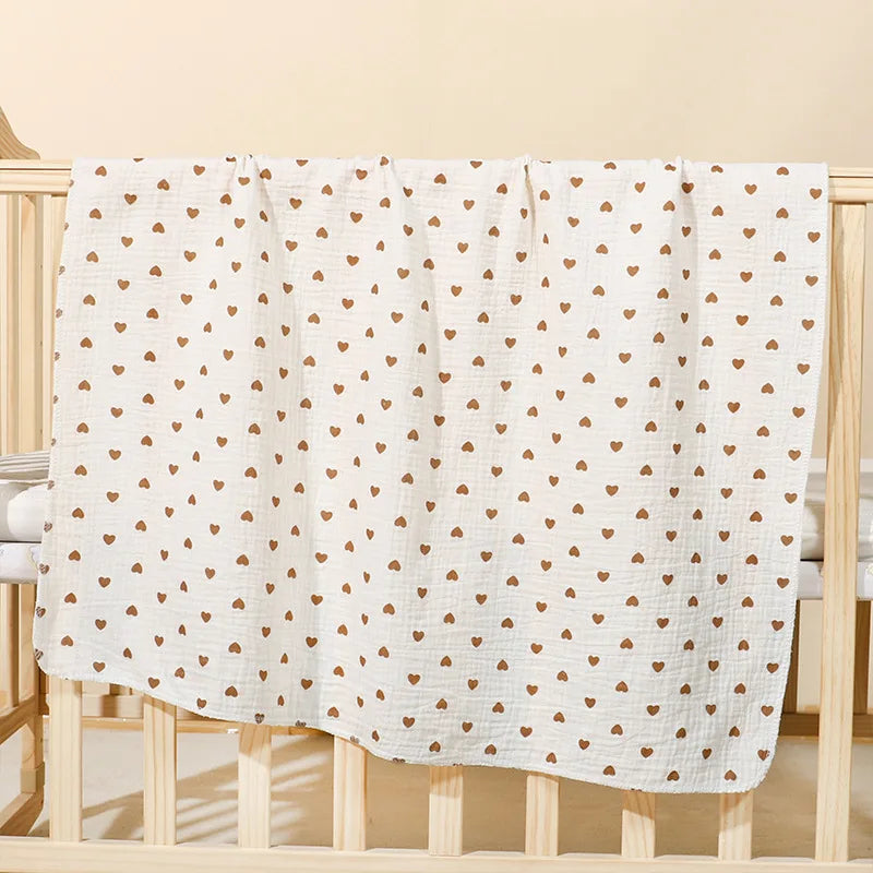 Adorable Cotton Muslin Baby Swaddle Blanket - Soft, Breathable, and Perfect for Newborns!