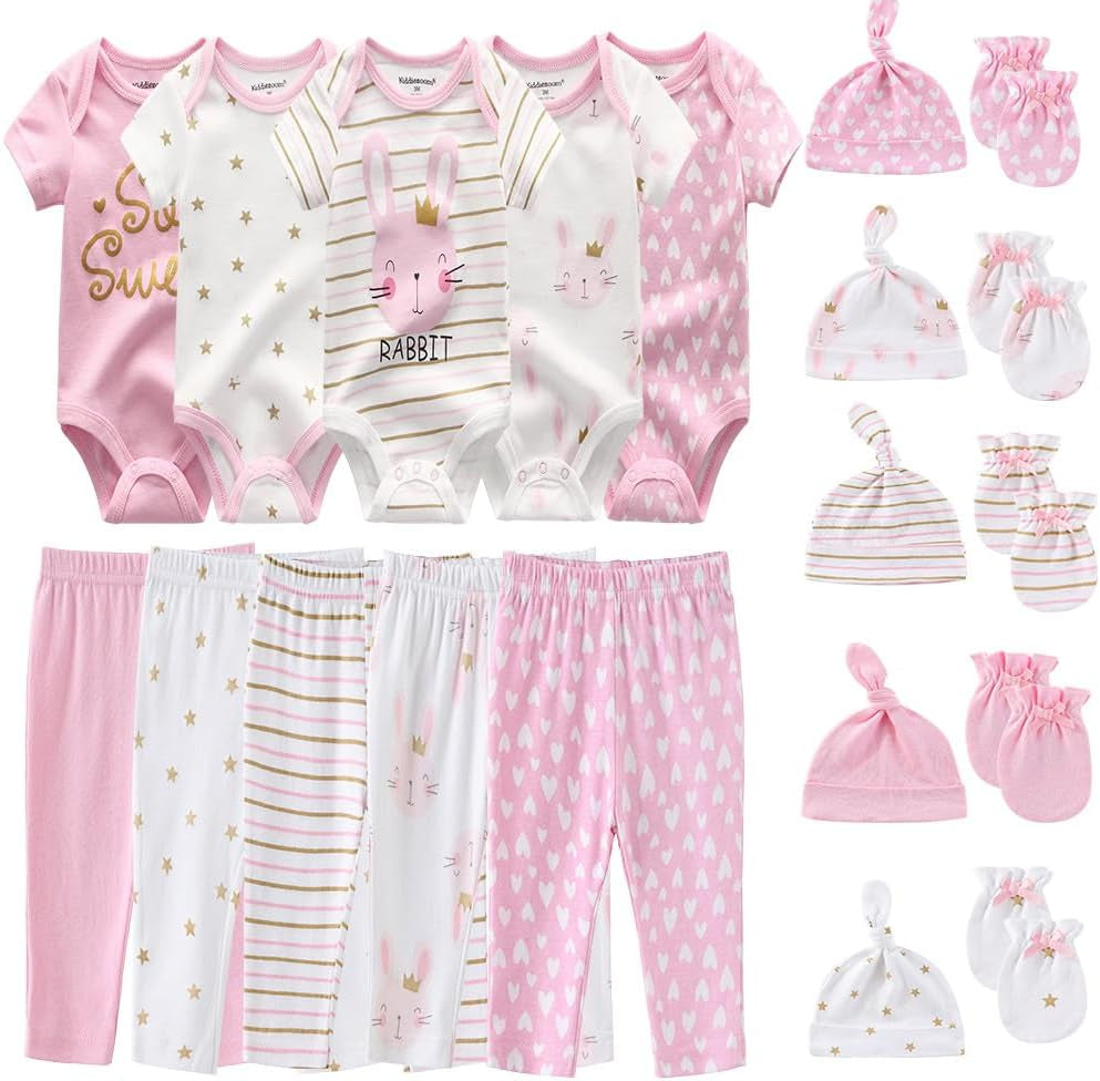Ultimate 19-Piece Unisex Baby Layette Essentials Gift Set for Newborns