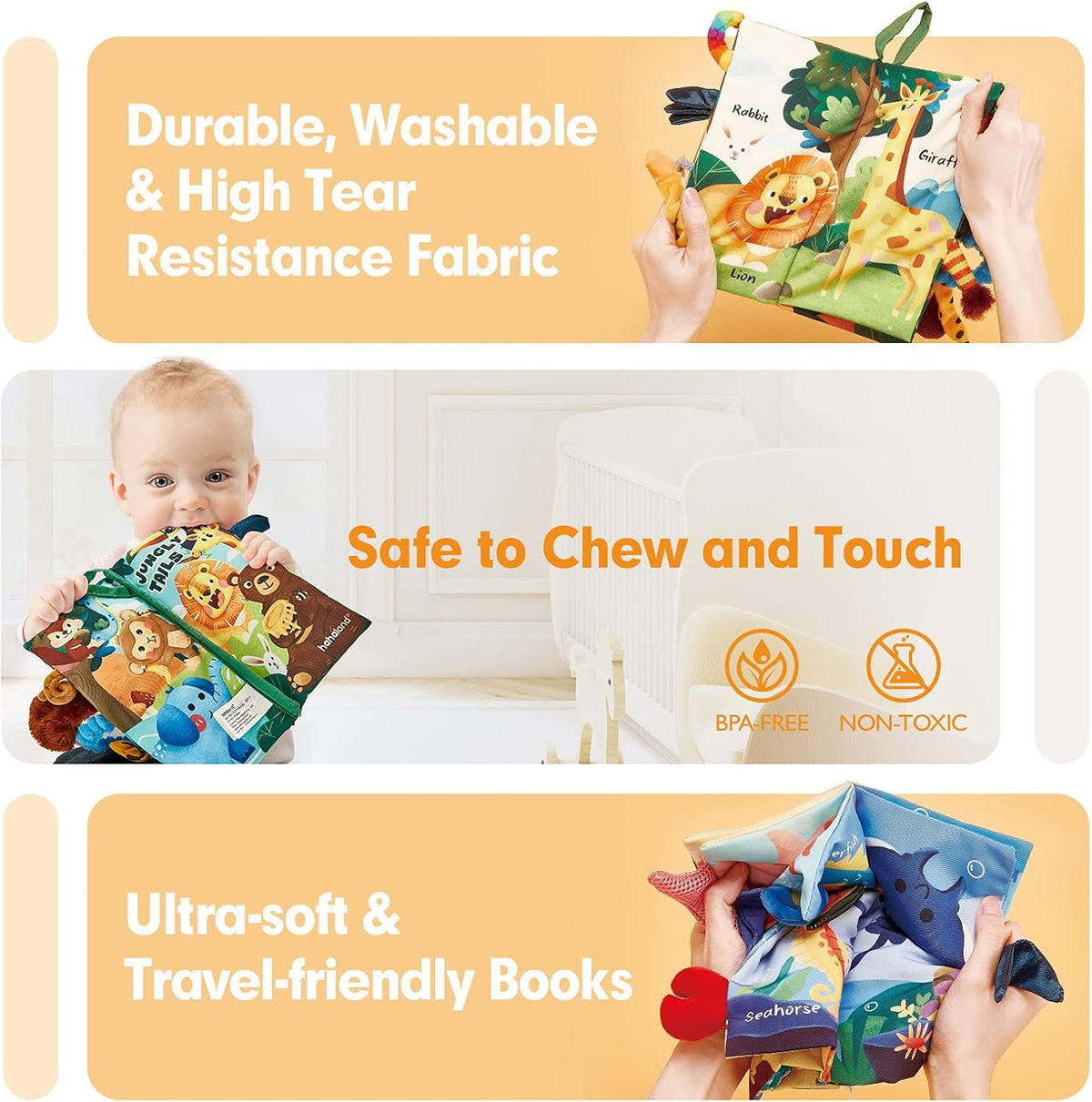 Crinkle cloth books, 2-pack, view 3