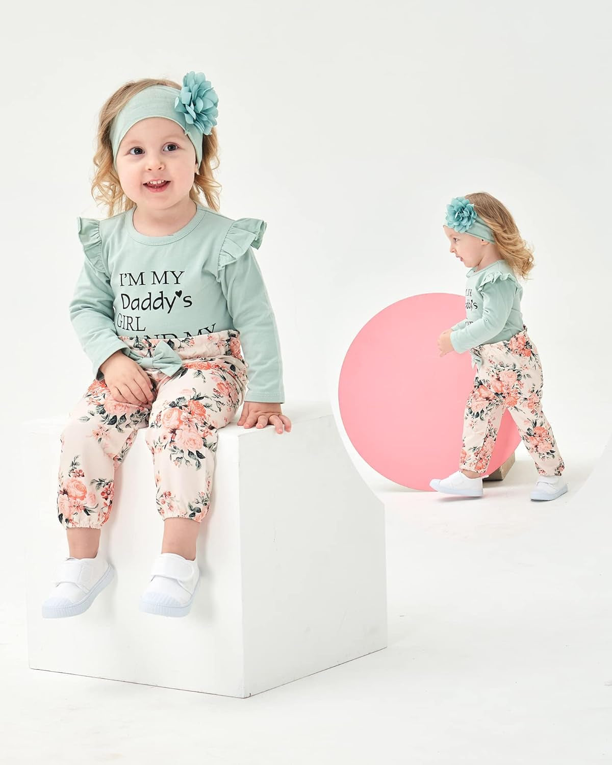 4-Piece Newborn Baby Girl Fall and Winter Outfit Set
