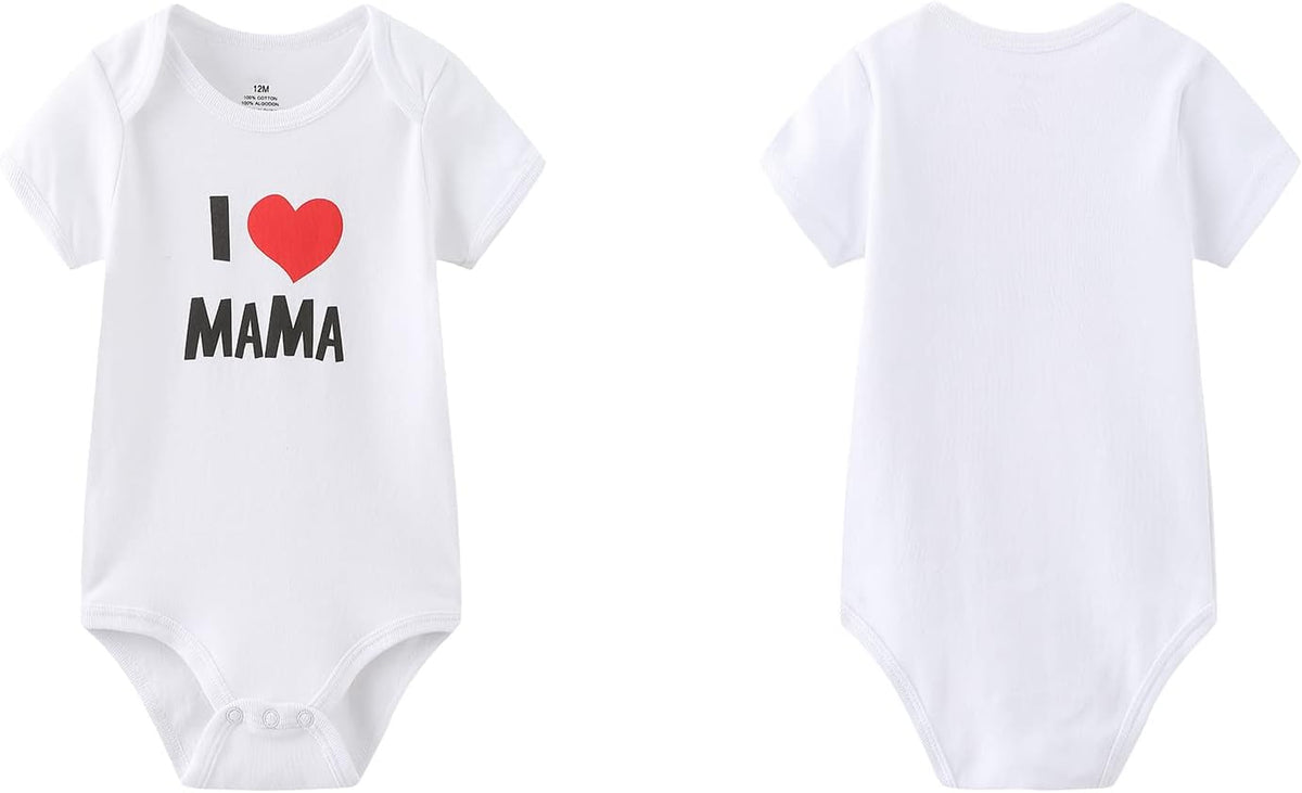 Short Sleeve Newborn Bodysuit and Pants Set for Infants - Unisex Baby Clothing