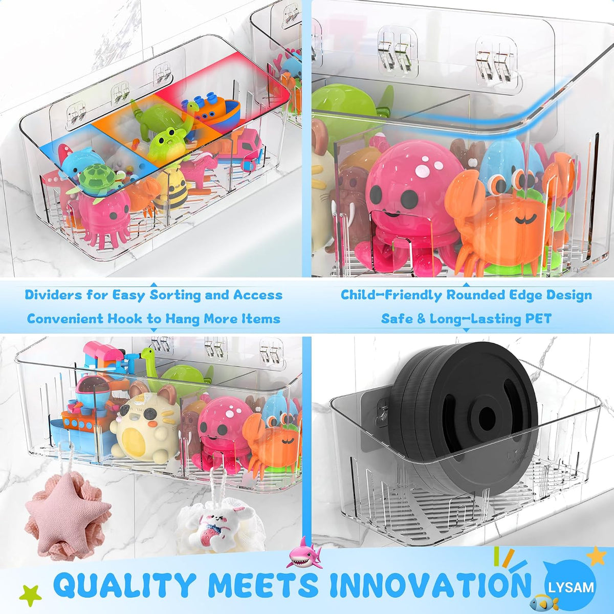 Bath toy storage organizer, view 5