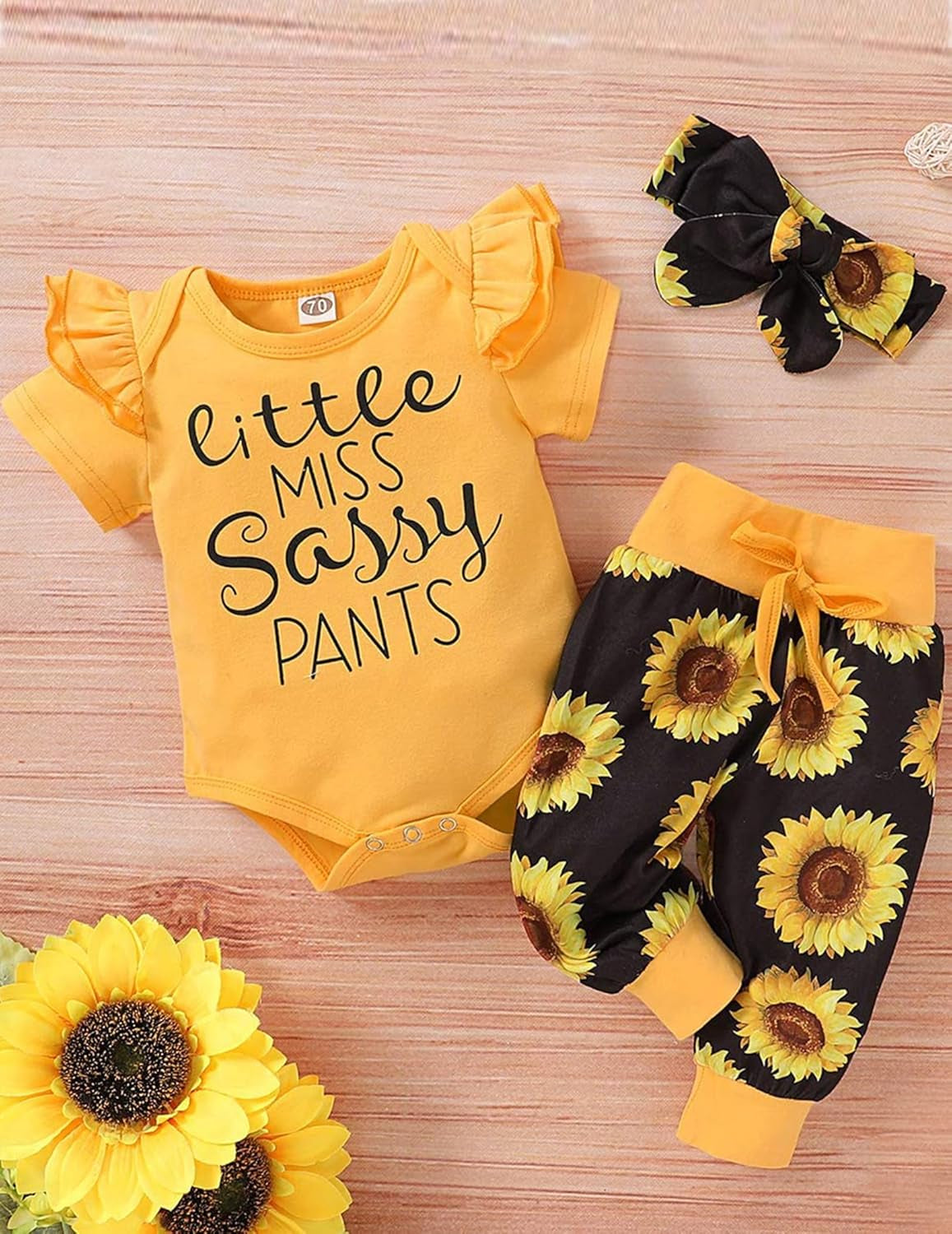 Infant Ruffle Romper and Pants Set for Newborn Girls - Summer Outfit Collection