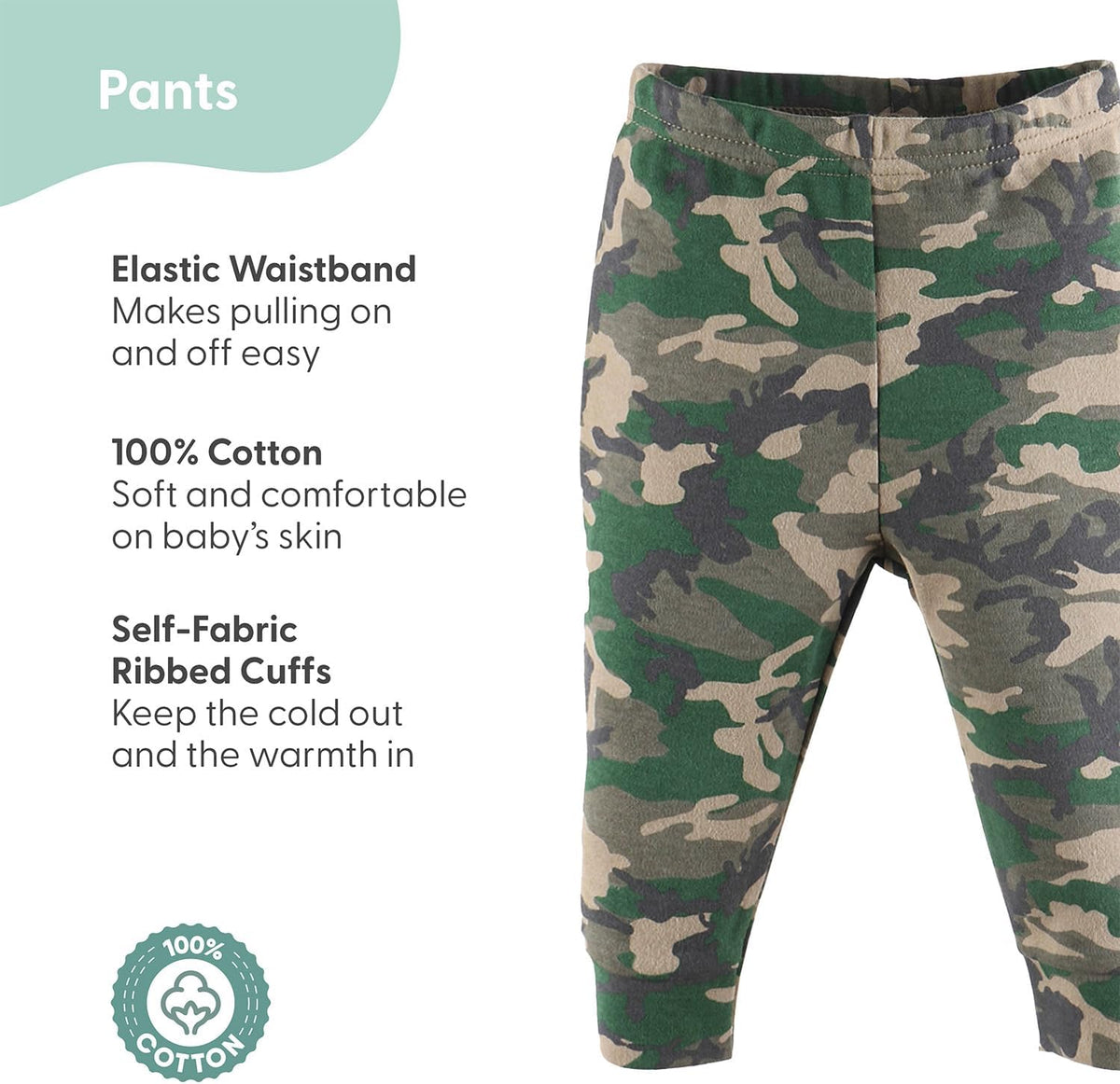 Adorable 5 Pack Dinosaur Pants Set for Babies & Toddlers - 100% Cotton, Perfect for 0-24 Months!