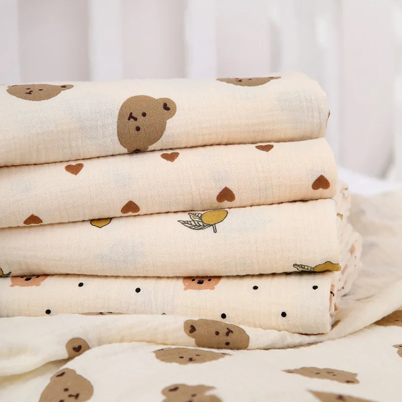 Adorable Cotton Muslin Baby Swaddle Blanket - Soft, Breathable, and Perfect for Newborns!