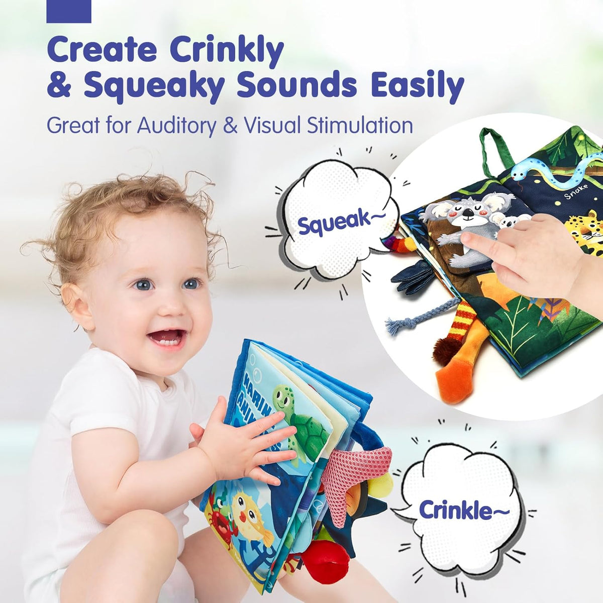 Crinkle cloth books, 2-pack, view 5