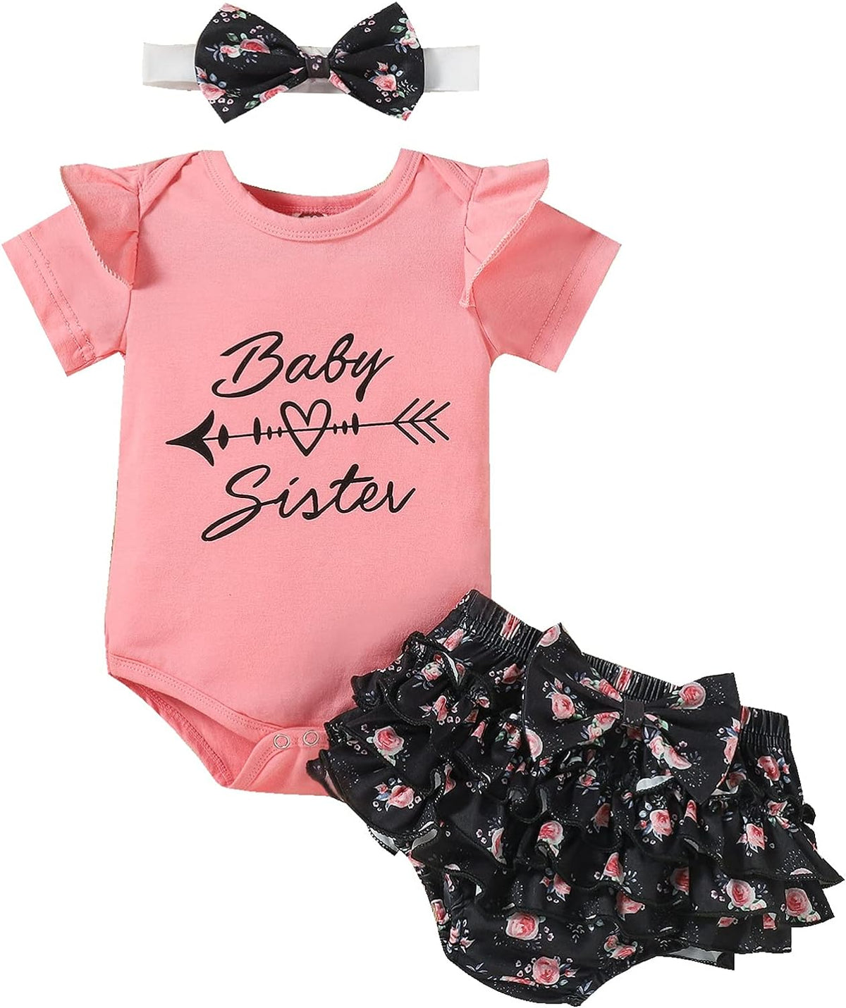 Adorable Summer Romper Set for Baby Girls - Stylish Shorts Outfits for Newborns to 24 Months