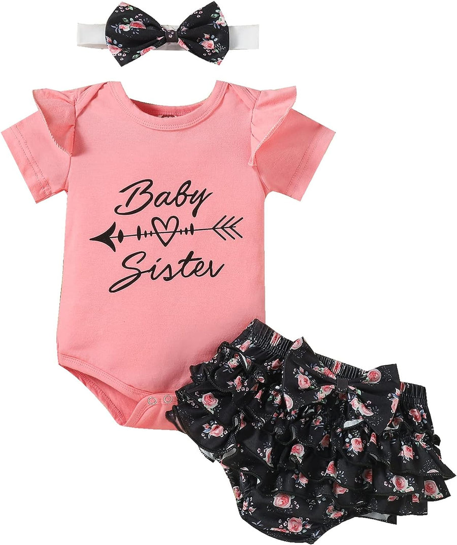 Adorable Summer Romper Set for Baby Girls - Stylish Shorts Outfits for Newborns to 24 Months