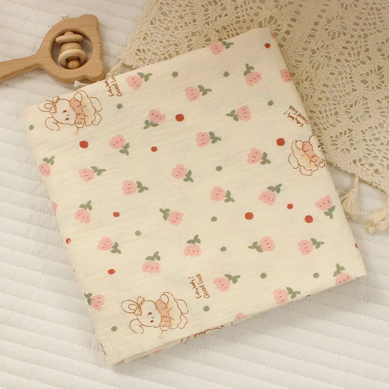 Adorable Cotton Muslin Baby Swaddle Blanket - Soft, Breathable, and Perfect for Newborns!