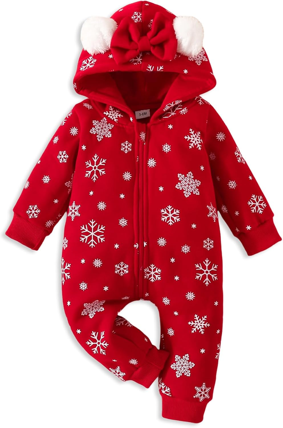 Cozy Winter Wonderland: Newborn Baby Girl Hooded Jumpsuit & Snowsuit Gift Set
