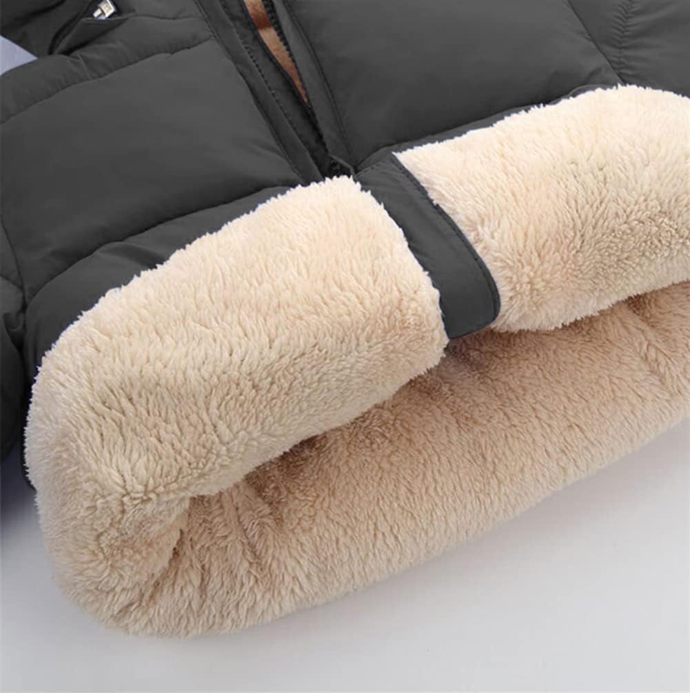 Hooded puffer winter coat, view 5
