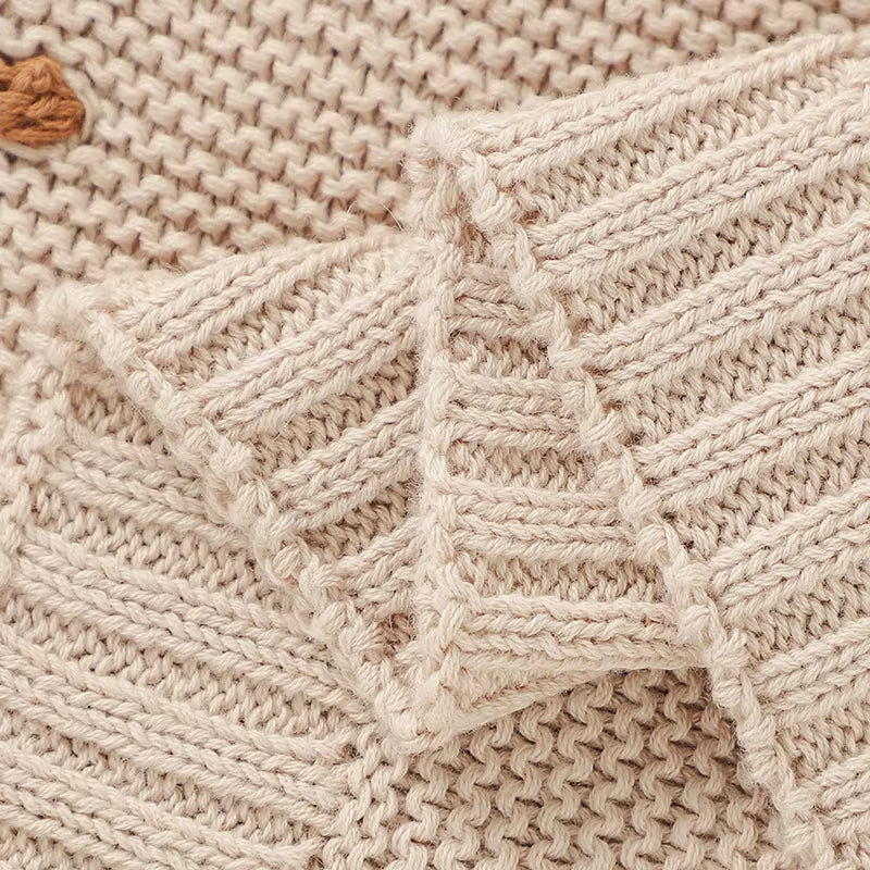 Luxuriously Soft Cotton Muslin Newborn Blanket - 90x70cm Knitted Swaddle Wrap for Infants & Toddlers