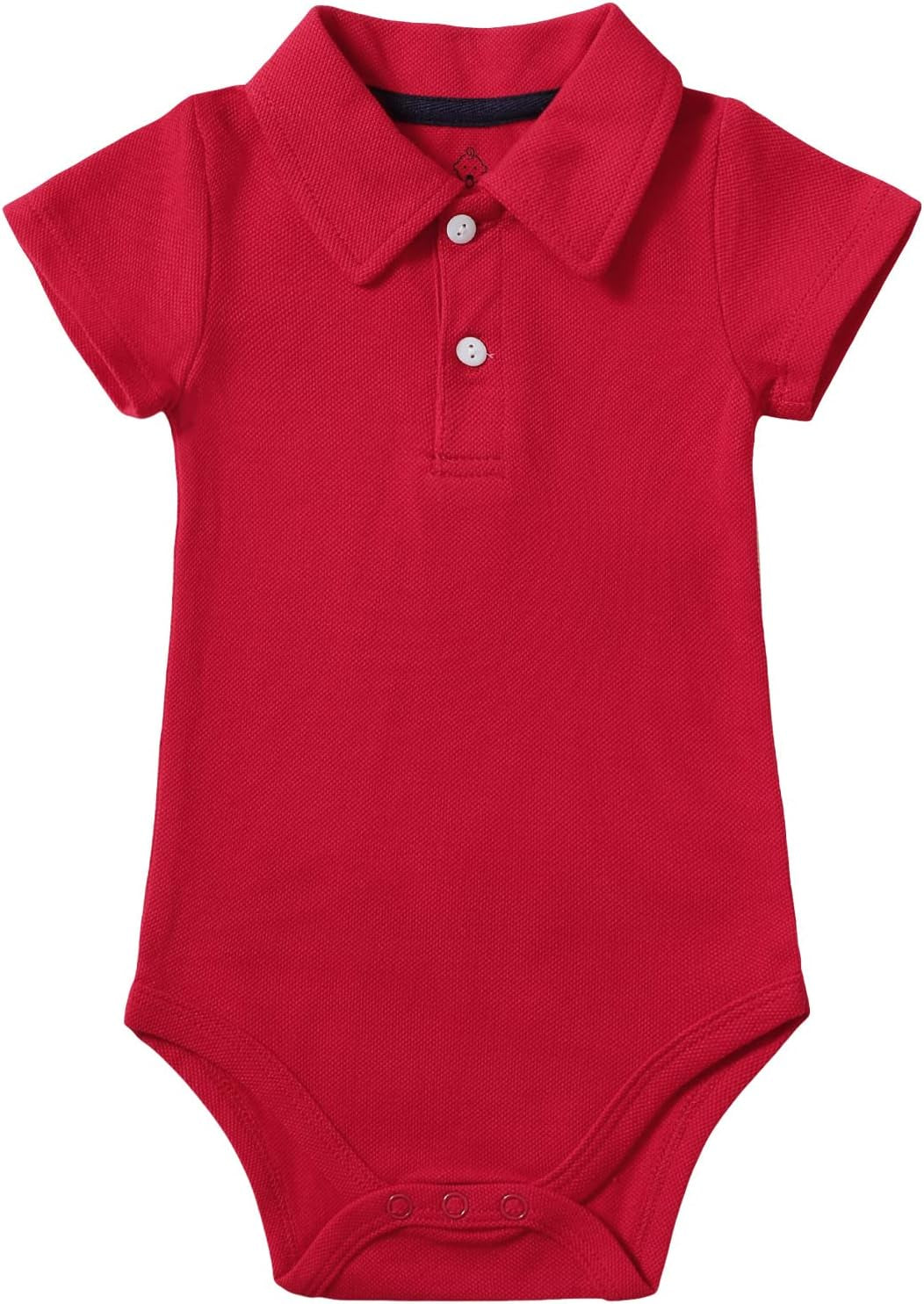 Baby Boy Polo Bodysuit, Cotton Pique One-Piece, 0-24M