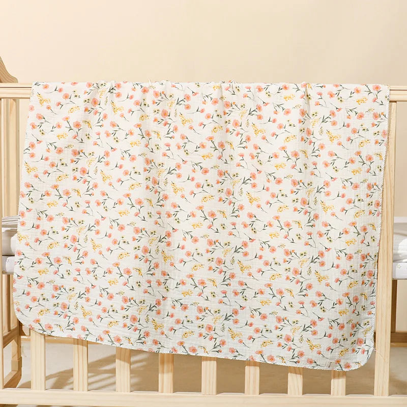 Adorable Cotton Muslin Baby Swaddle Blanket - Soft, Breathable, and Perfect for Newborns!