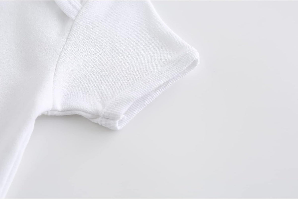 Short Sleeve Newborn Bodysuit and Pants Set for Infants - Unisex Baby Clothing