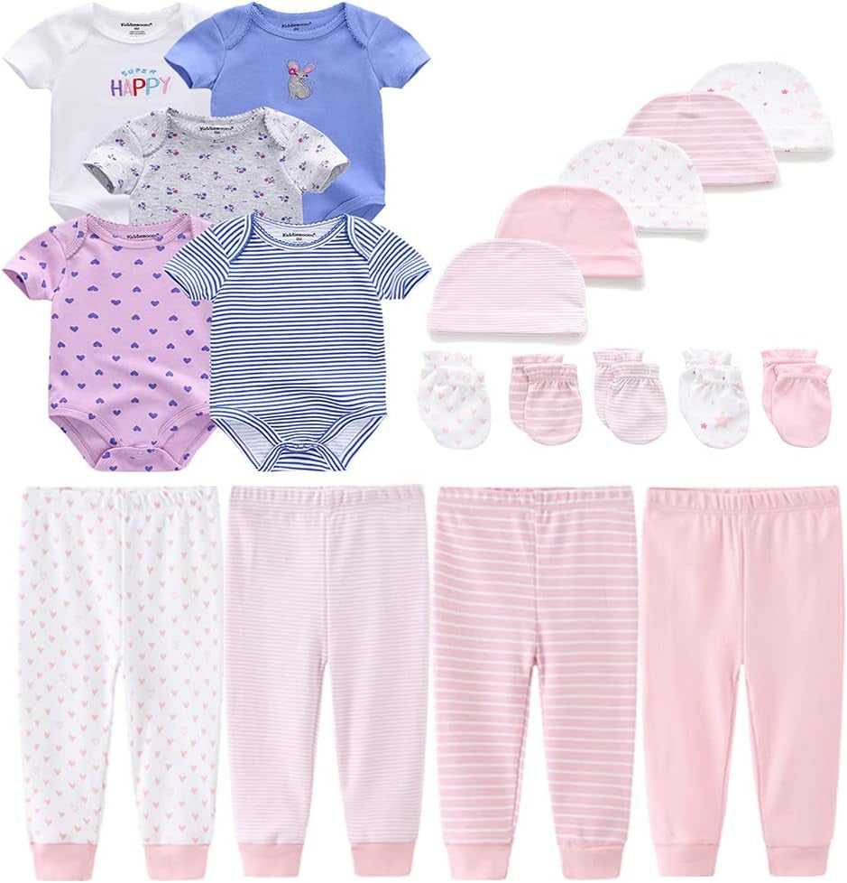 Ultimate 19-Piece Unisex Baby Layette Essentials Gift Set for Newborns