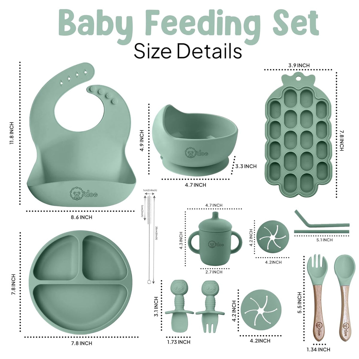 Silicone baby weaning set, view 2