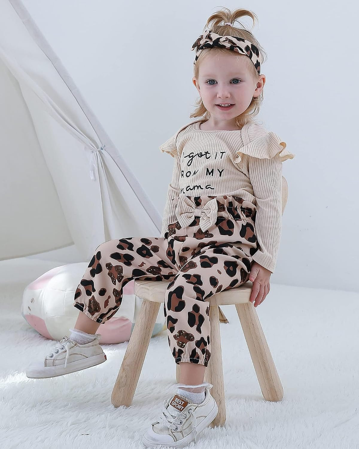 Adorable Newborn Baby Girl 3-Piece Floral Outfit Set for Cozy Fall and Winter Days