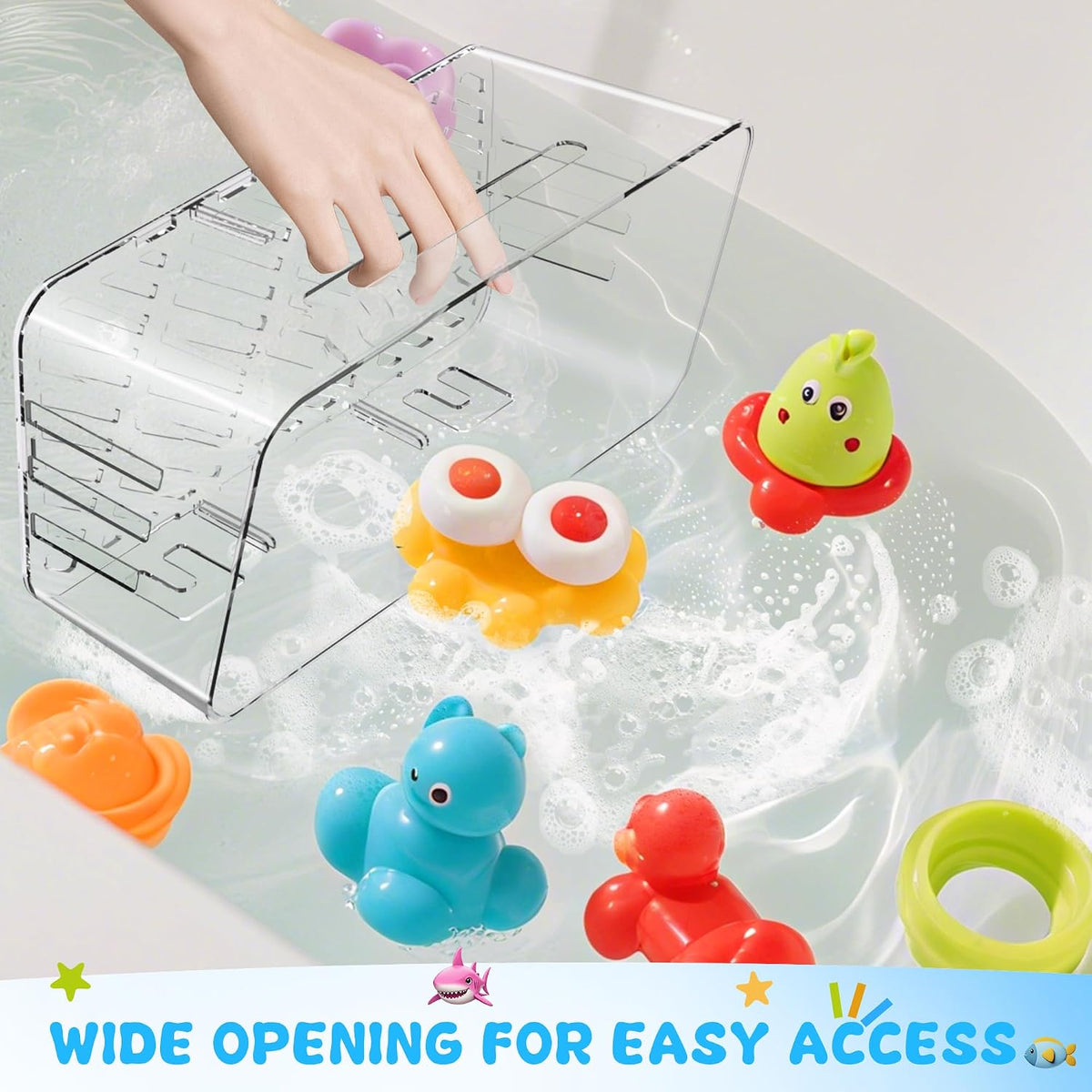 Bath toy storage organizer, view 9