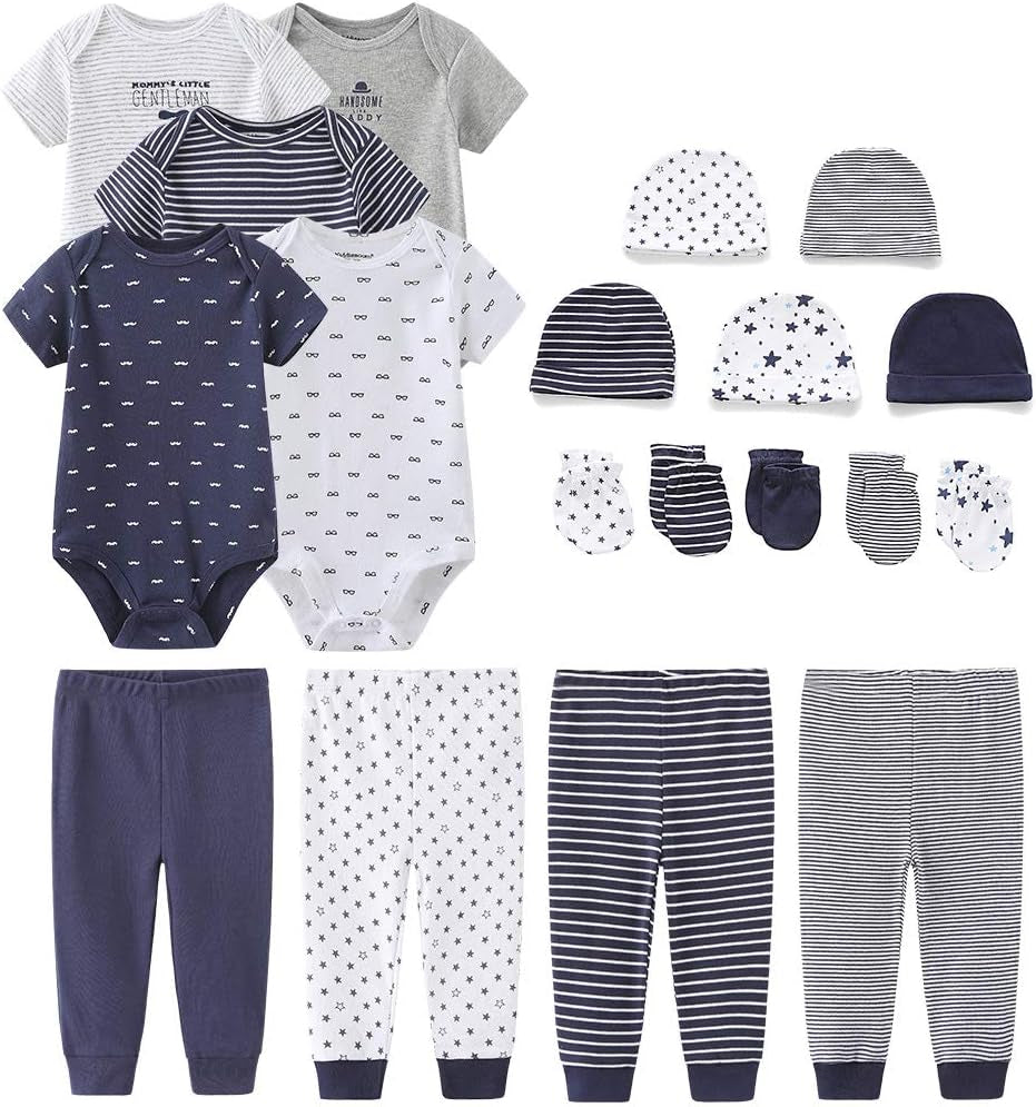 Ultimate 19-Piece Unisex Baby Layette Essentials Gift Set for Newborns