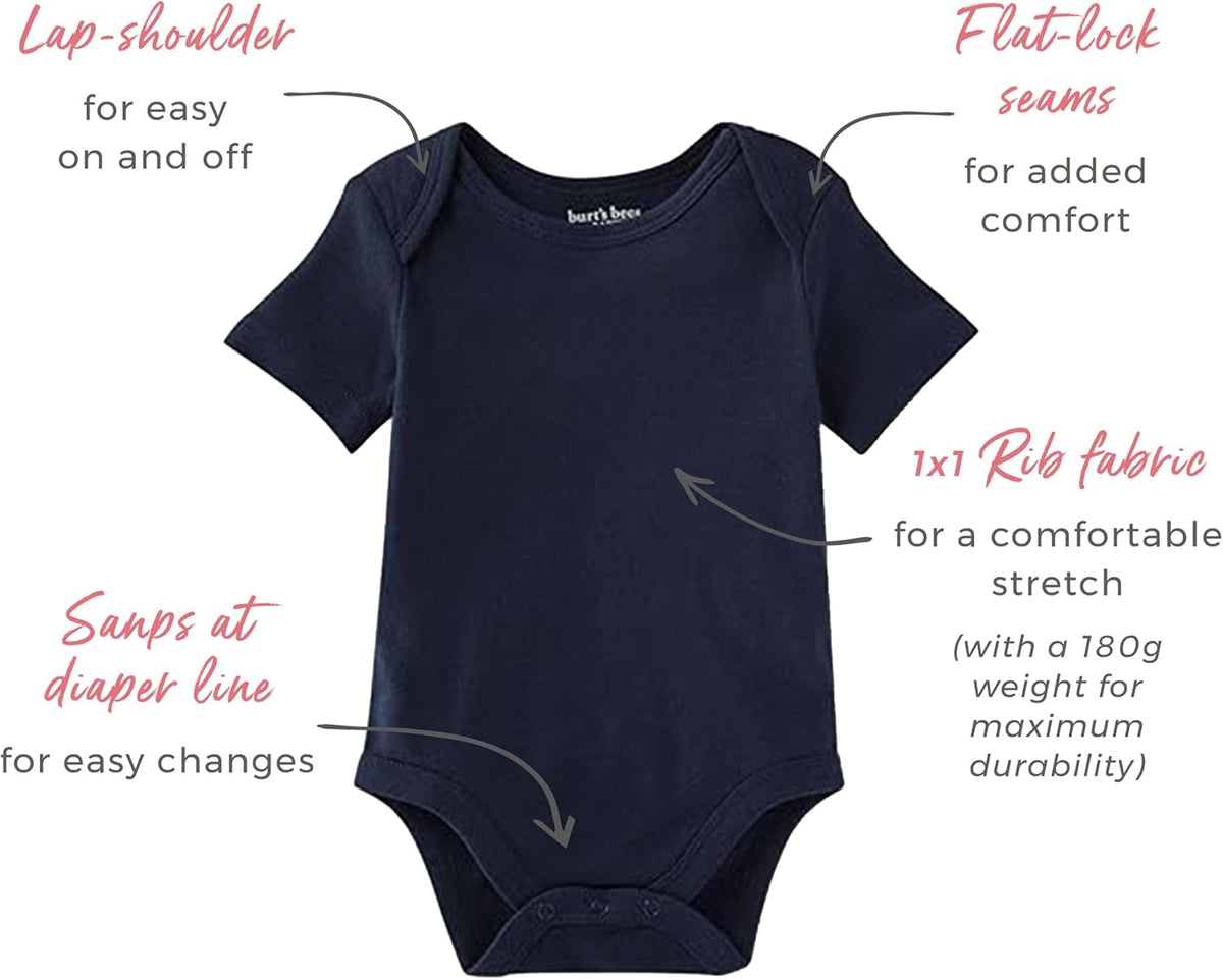 Eco-Friendly Unisex Organic Cotton Bodysuits - 3-Pack for Ultimate Comfort