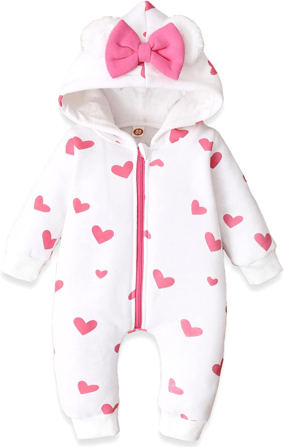 Cozy Winter Wonderland: Newborn Baby Girl Hooded Jumpsuit & Snowsuit Gift Set